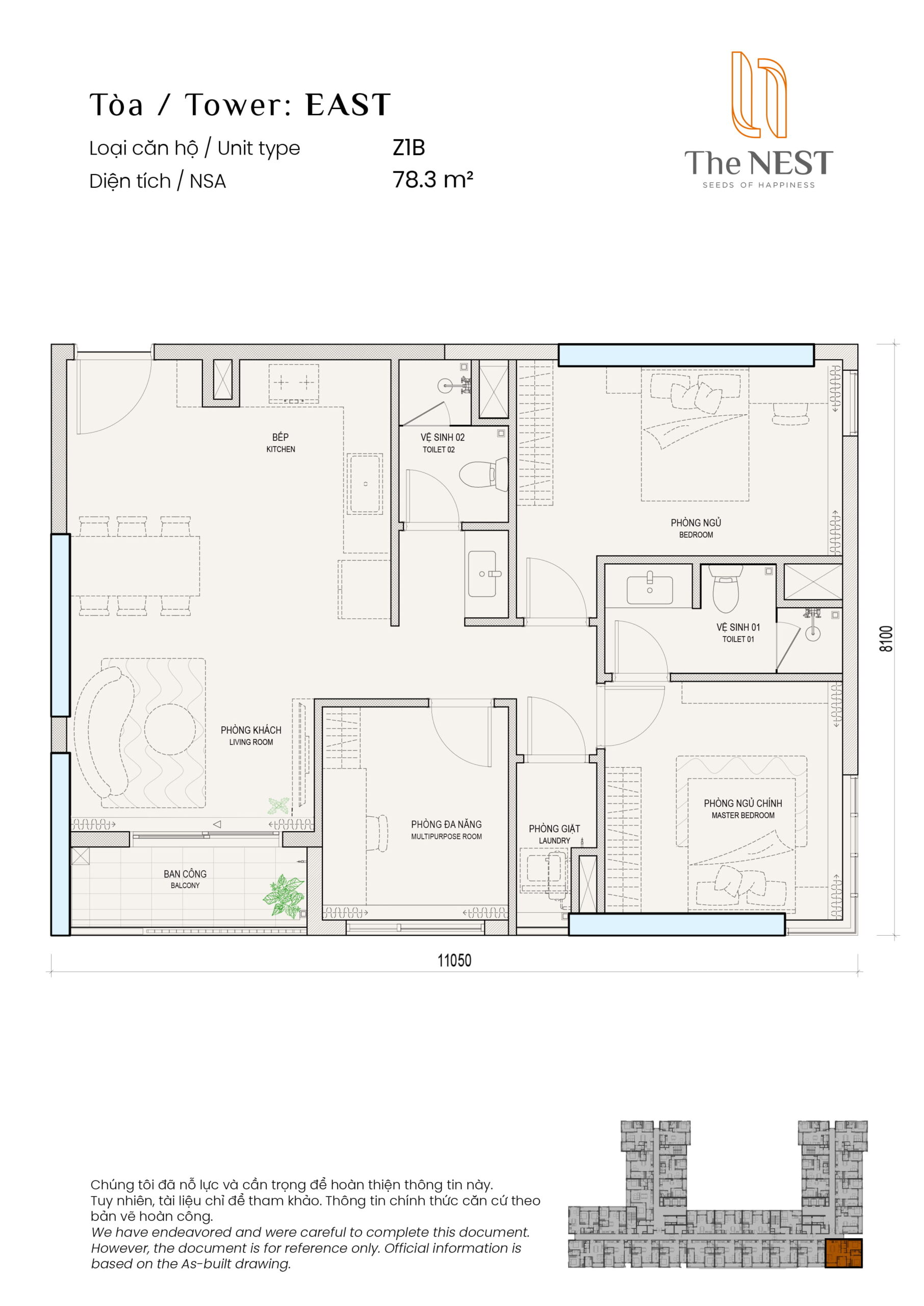 Căn-Hộ-2-Phòng-Ngủ-The-NEST